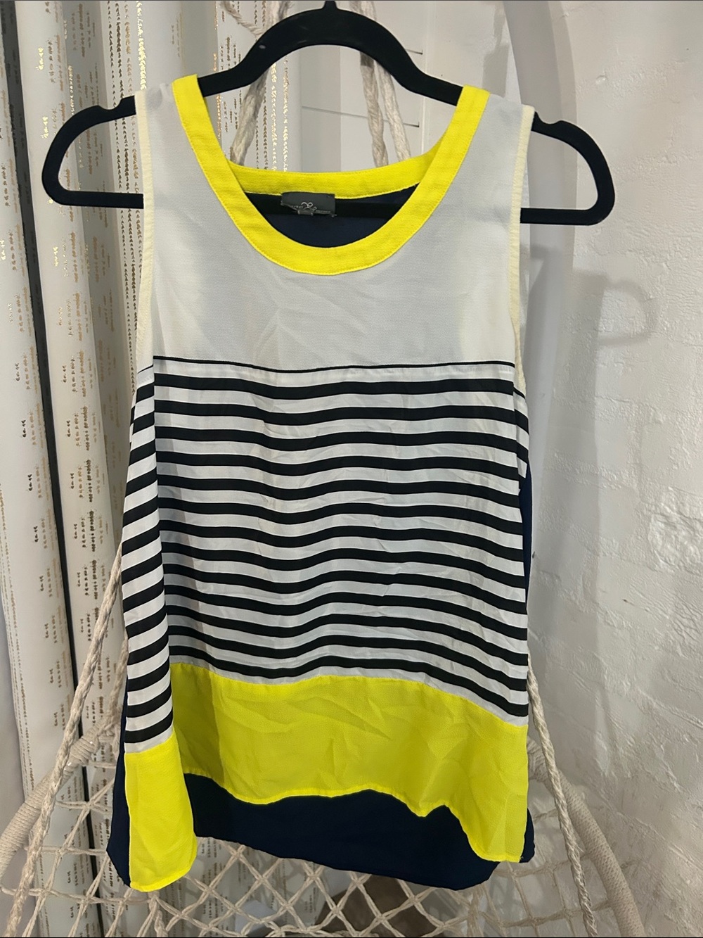 Market & Spruce Sleeveless Colorblock Stripe Blouse Medium